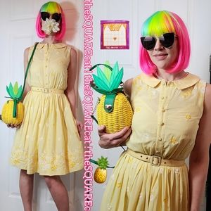 90s 🌻 Betsey Johnson Embroidered daisies Sundress